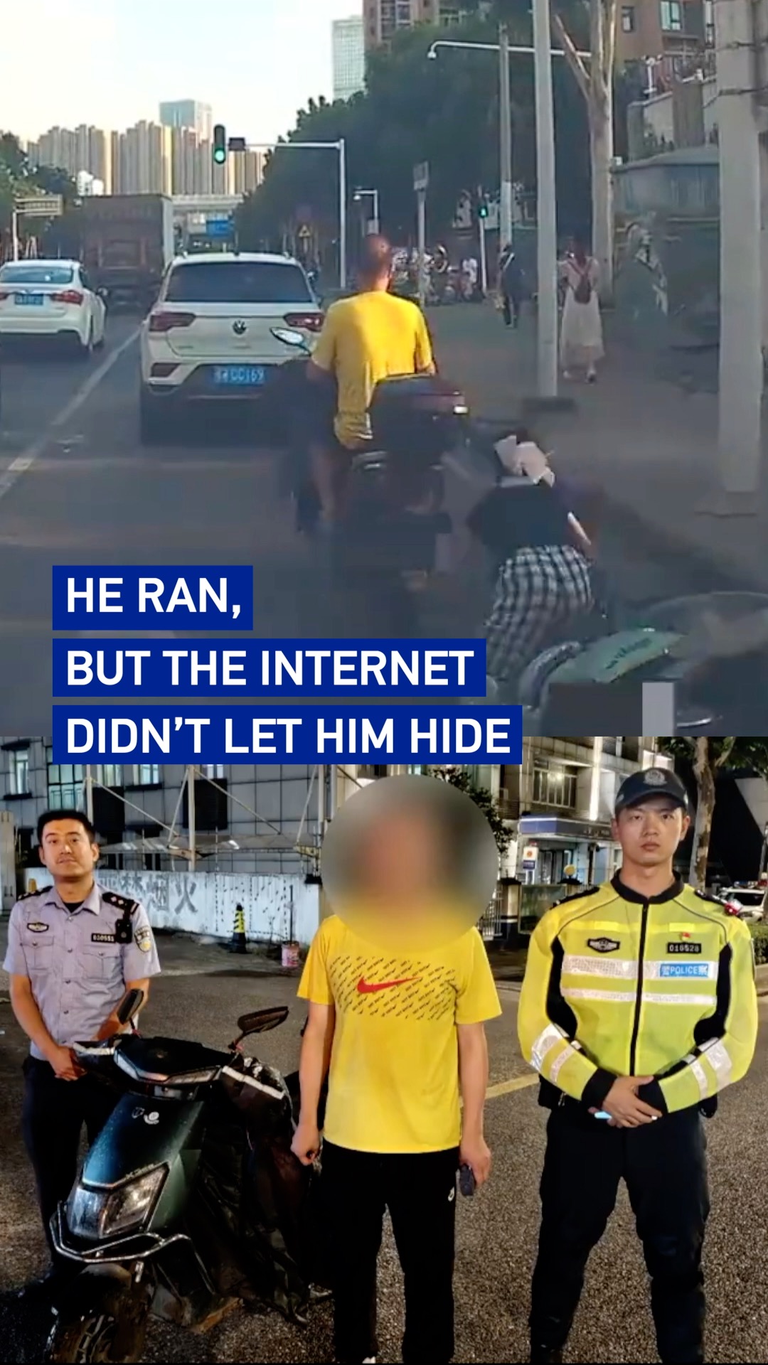 He ran, but the internet didn't let him hide