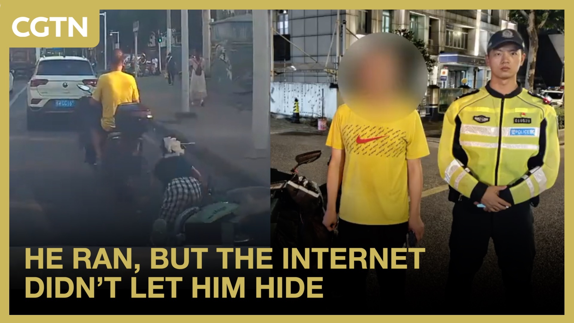 He ran, but the internet didn't let him hide