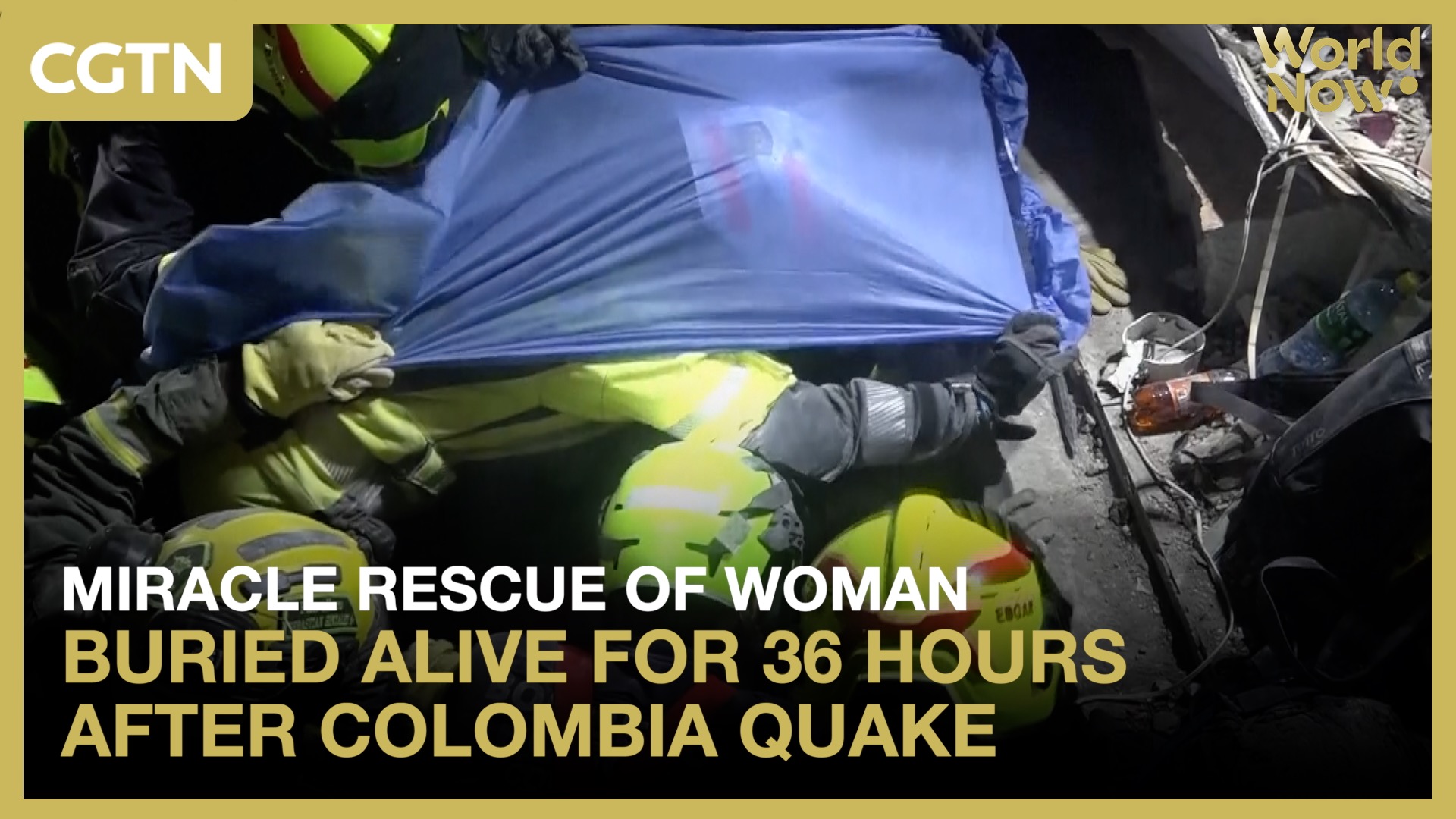 Miracle rescue of woman buried alive for 36 hours after Colombia quake