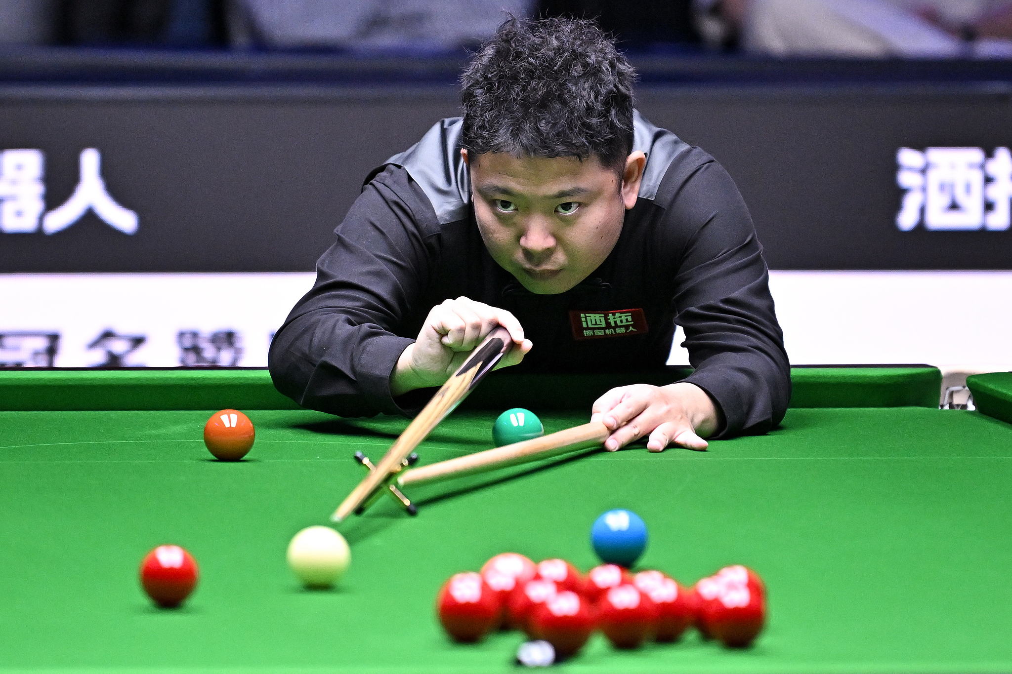 China's Zhang Anda in action during the WST China Open in Taiyuan, Shanxi Province, August 11, 2026. /VCG