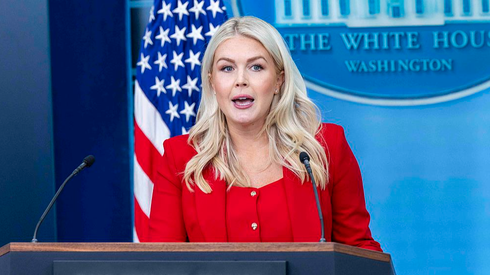 White House Press Secretary Karoline Leavitt responds to a question from the news media during a press briefing at the White House in Washington, DC, US, July 23 2026. 