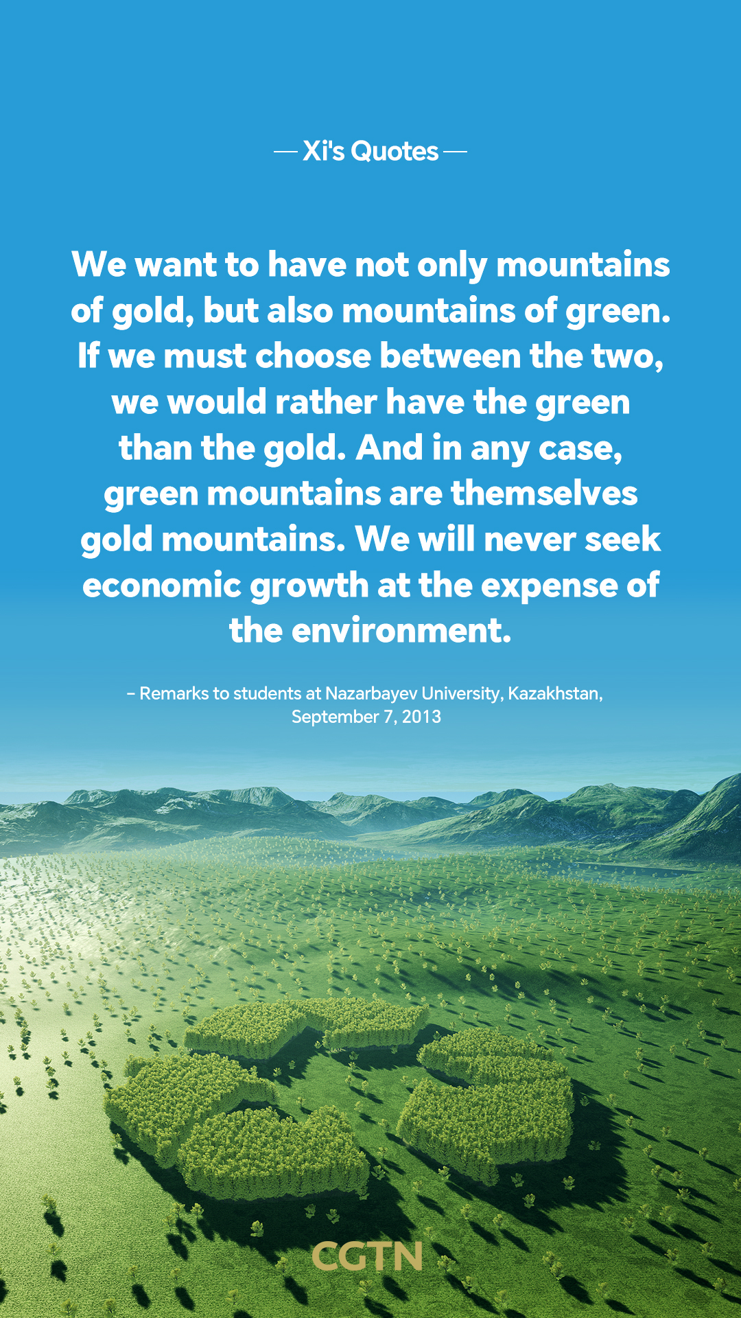 President Xi Jinping's key quotes on ecological protection