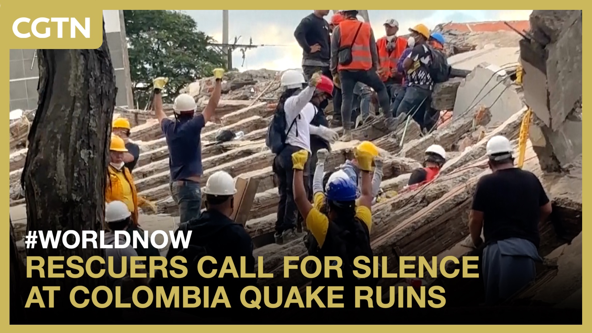Rescuers call for silence at Colombia quake ruins