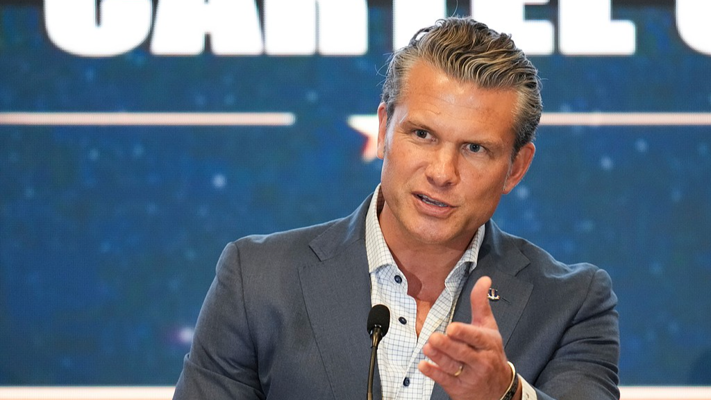 US Defense Secretary Pete Hegseth speaks at a forum of The Americas Counter Cartel Coalition in Panama City, Panama, August 12, 2026. /VCG