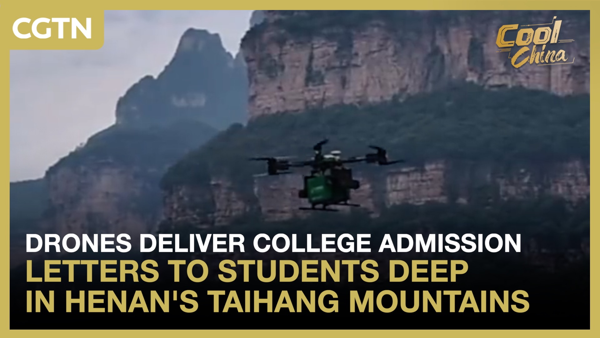 Drones deliver college admission letters to students in Henan