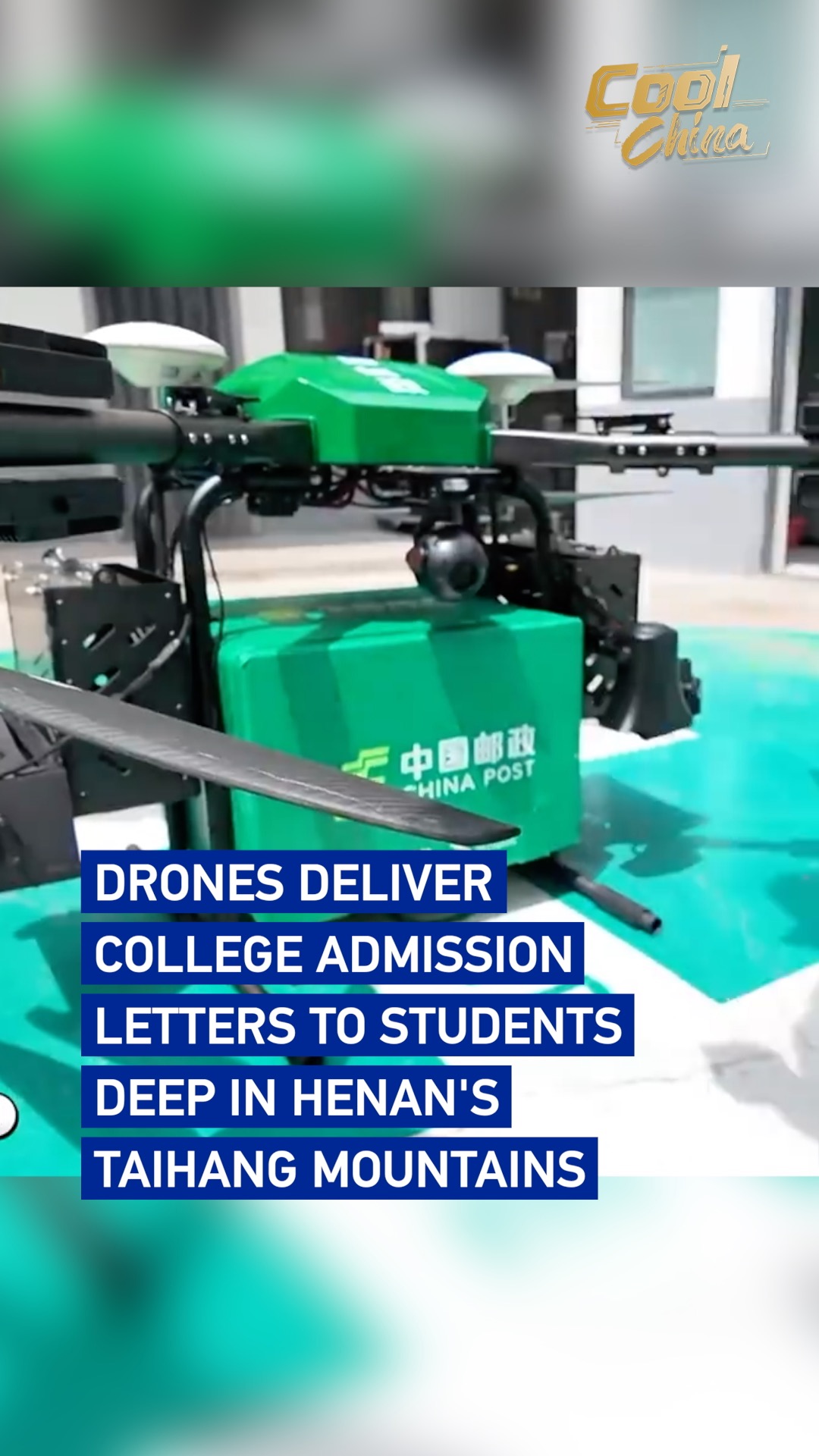 Drones deliver college admission letters to students in Henan