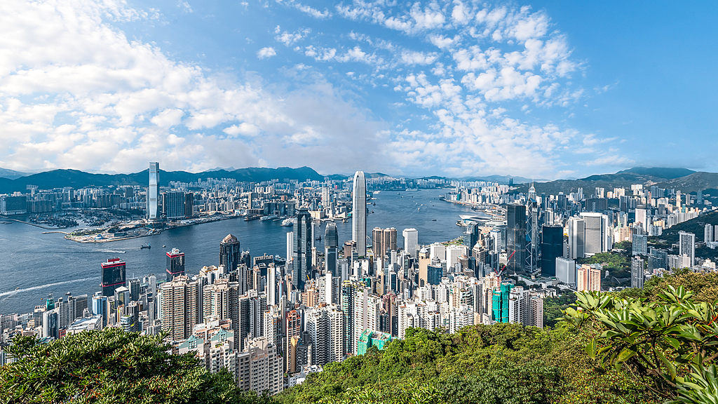 A view of China's Hong Kong Special Administrative Region. /VCG
