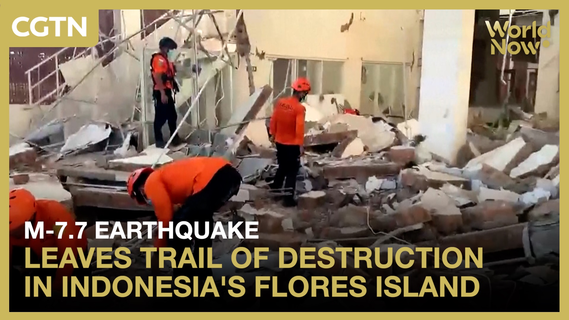 M-7.7 quake leaves trail of destruction in Indonesia's Flores Island