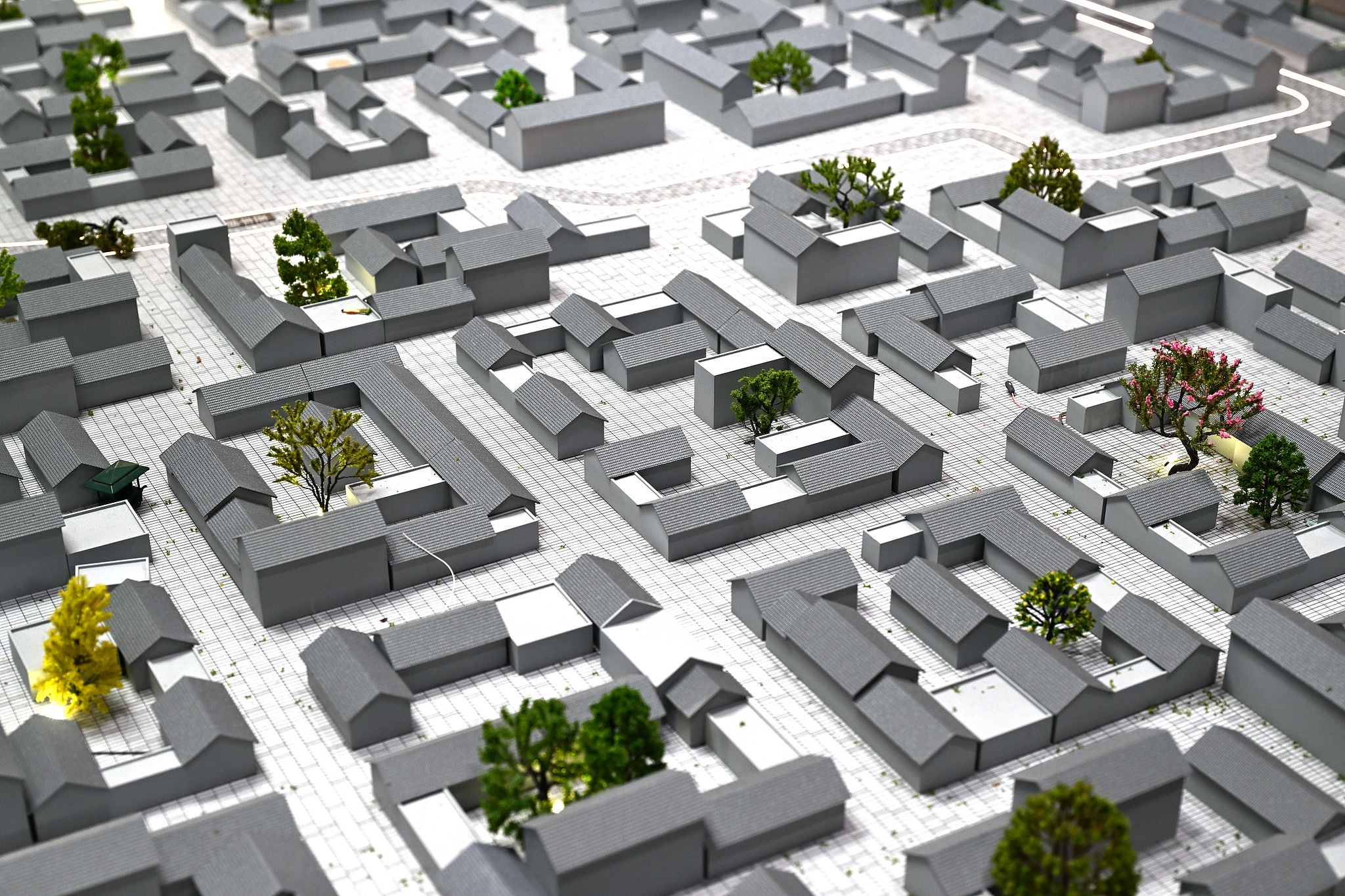 A file photo shows a model of Beijing's siheyuan, a traditional Chinese courtyard residence. /VCG