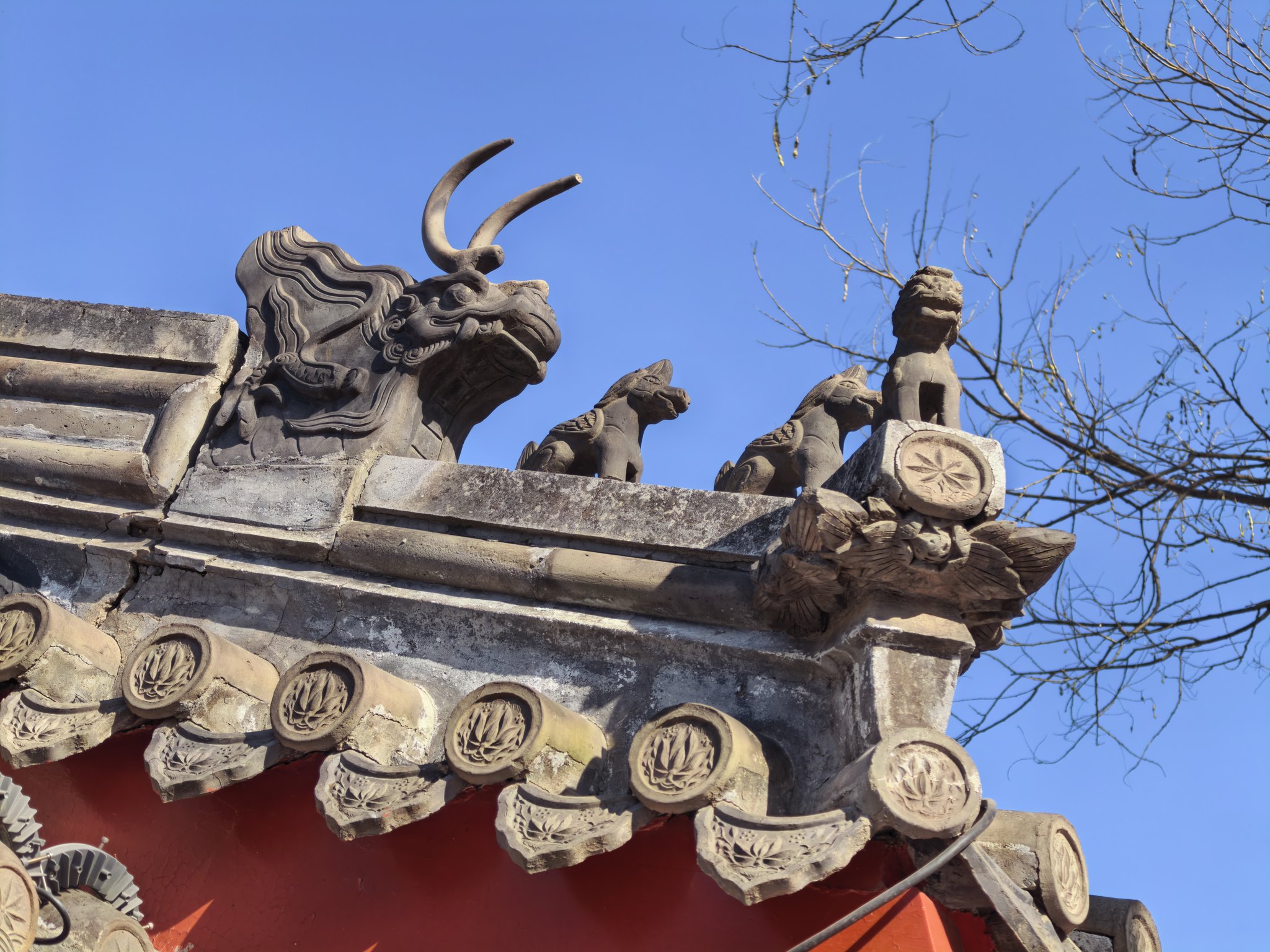 A file photo shows the decorative details of Beijing's siheyuan, a traditional Chinese courtyard residence. /VCG