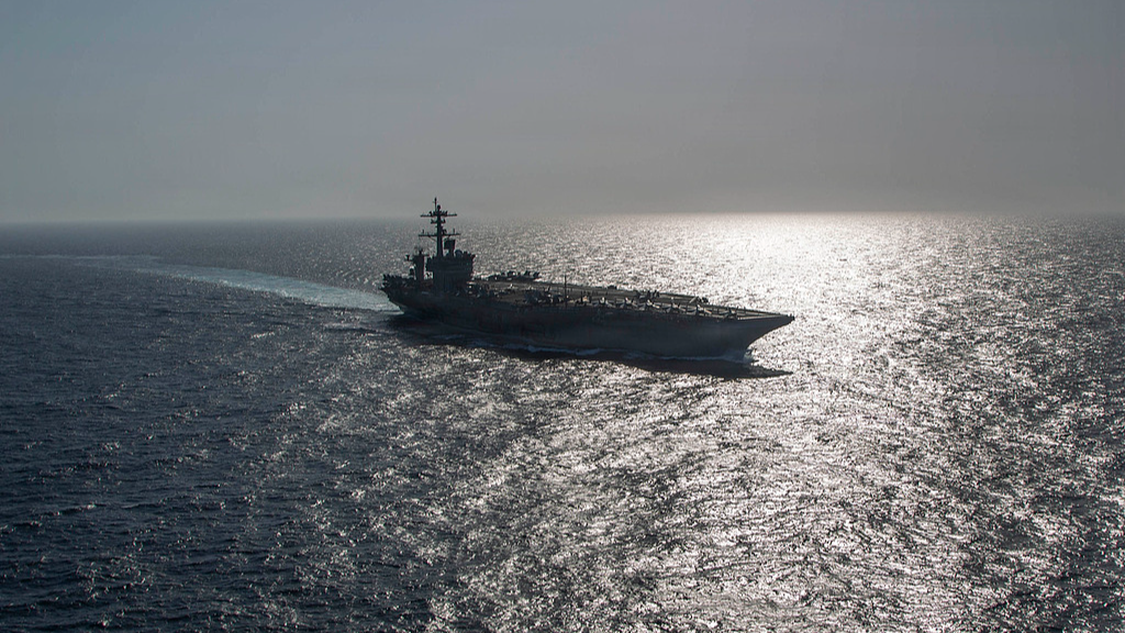 A US Navy handout photo shows aircraft carrier USS Abraham Lincoln sailing in the Arabian Sea on May 8, 2026. /VCG