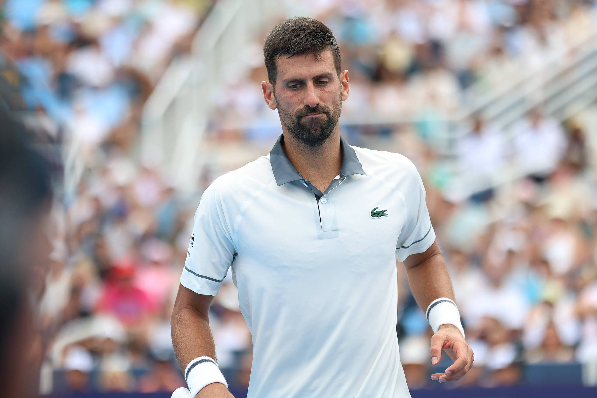 Novak Djokovic of Serbia is seen during day five of the Cincinnati Open at the Lindner Family Tennis Center in Ohio, US, August 15, 2026. /VCG