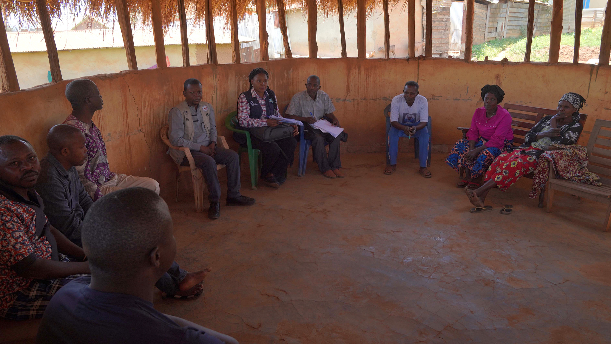 Health workers meet during an Ebola contact tracing in Nizi, Ituri Province, Democratic Republic of the Congo, August 14, 2026. /CFP