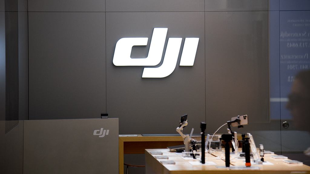 DJI brand signage displayed in New York, the US, August 10, 2025. /VCG