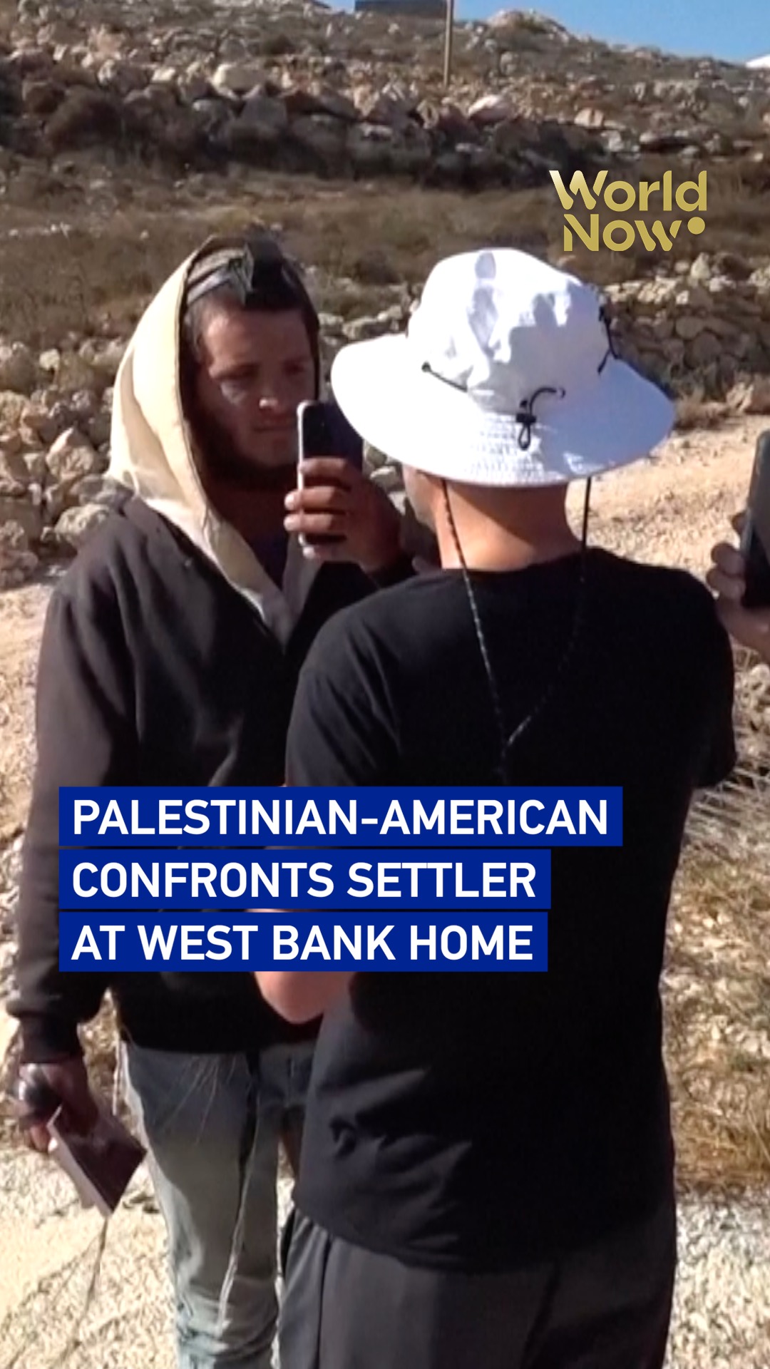 Palestinian-American confronts settler at West Bank home