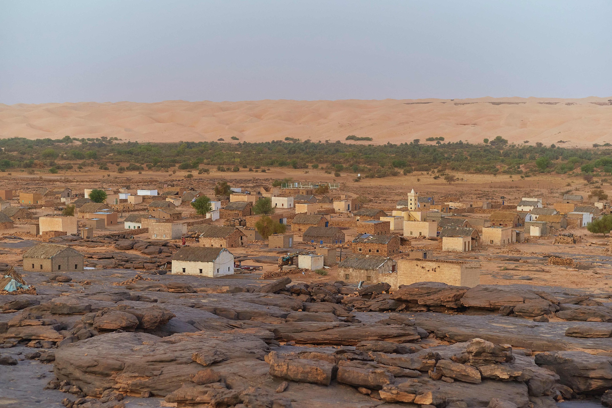 A view of Oasis of Maaden el Ervane, a flagship for agroecology in Mauritania, June 21, 2024. /VCG