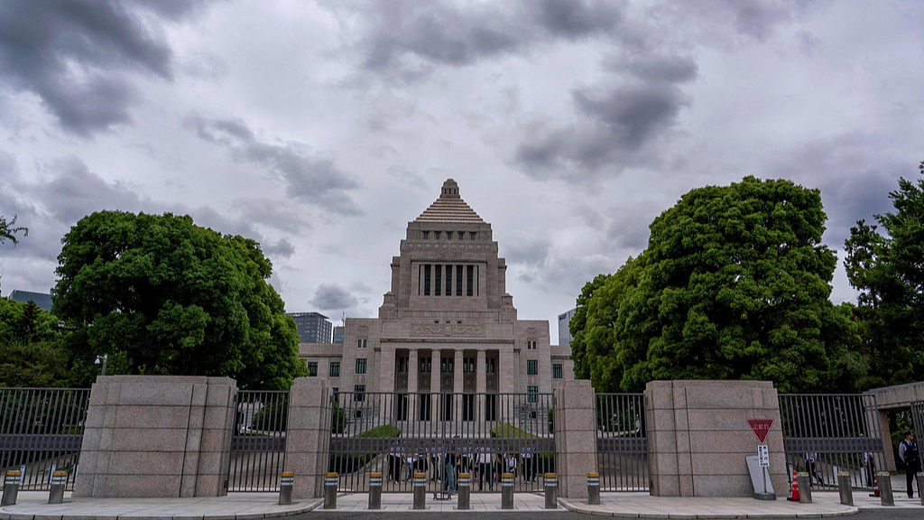 A view of the main entrance of the National Diet Building in Tokyo, Japan, June 5, 2026. /VCG