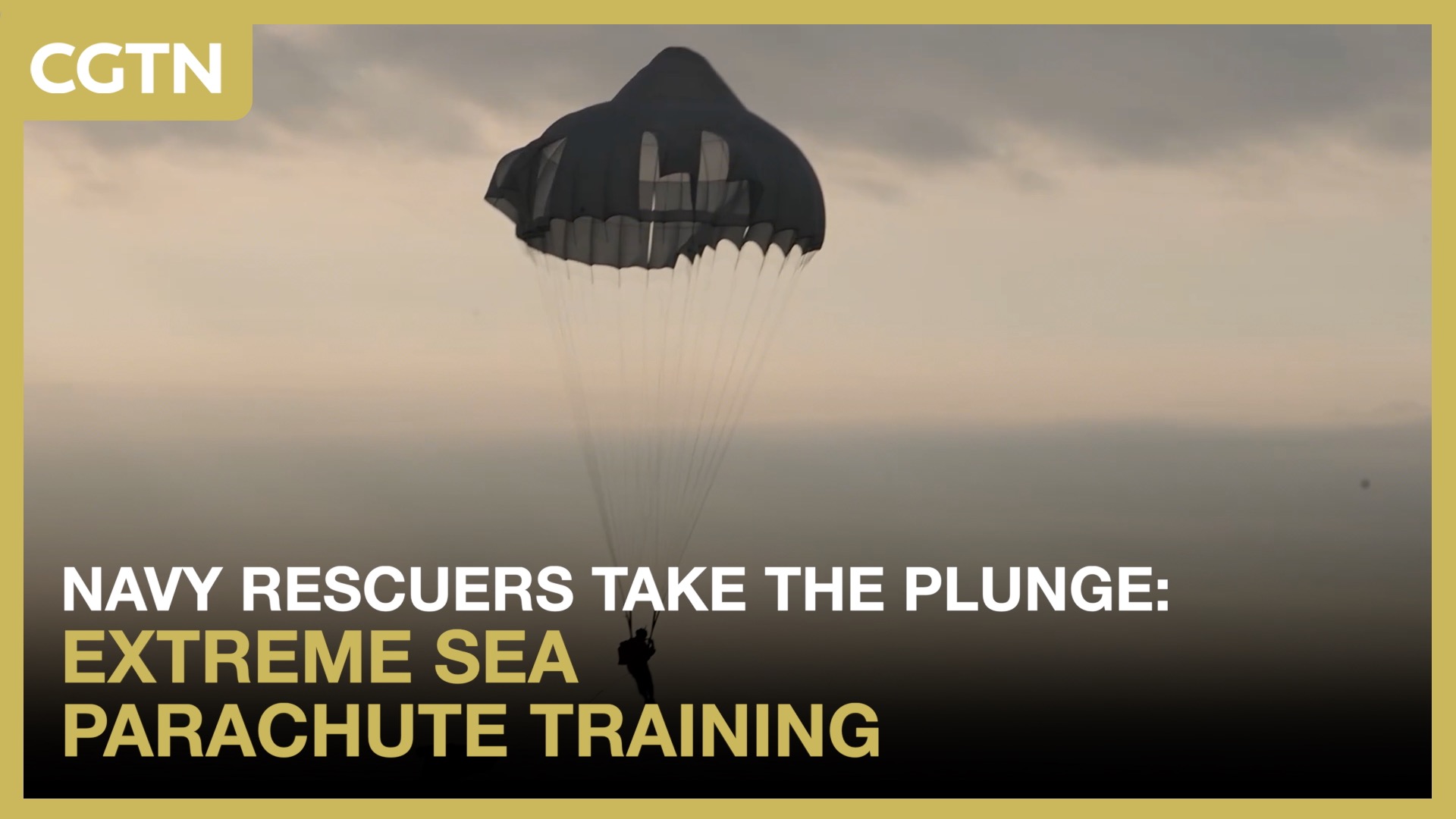 Navy rescuers take the plunge: Extreme sea parachute training