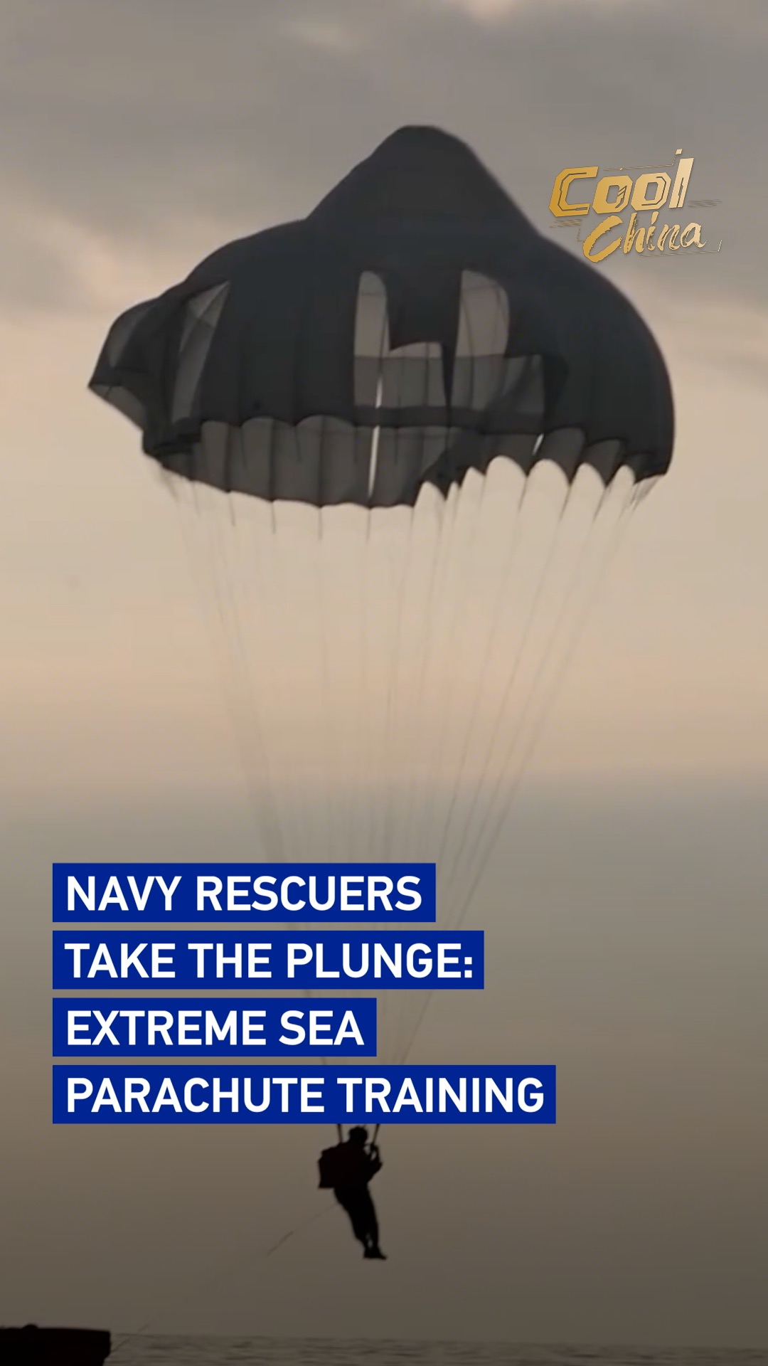 Navy rescuers take the plunge: Extreme sea parachute training