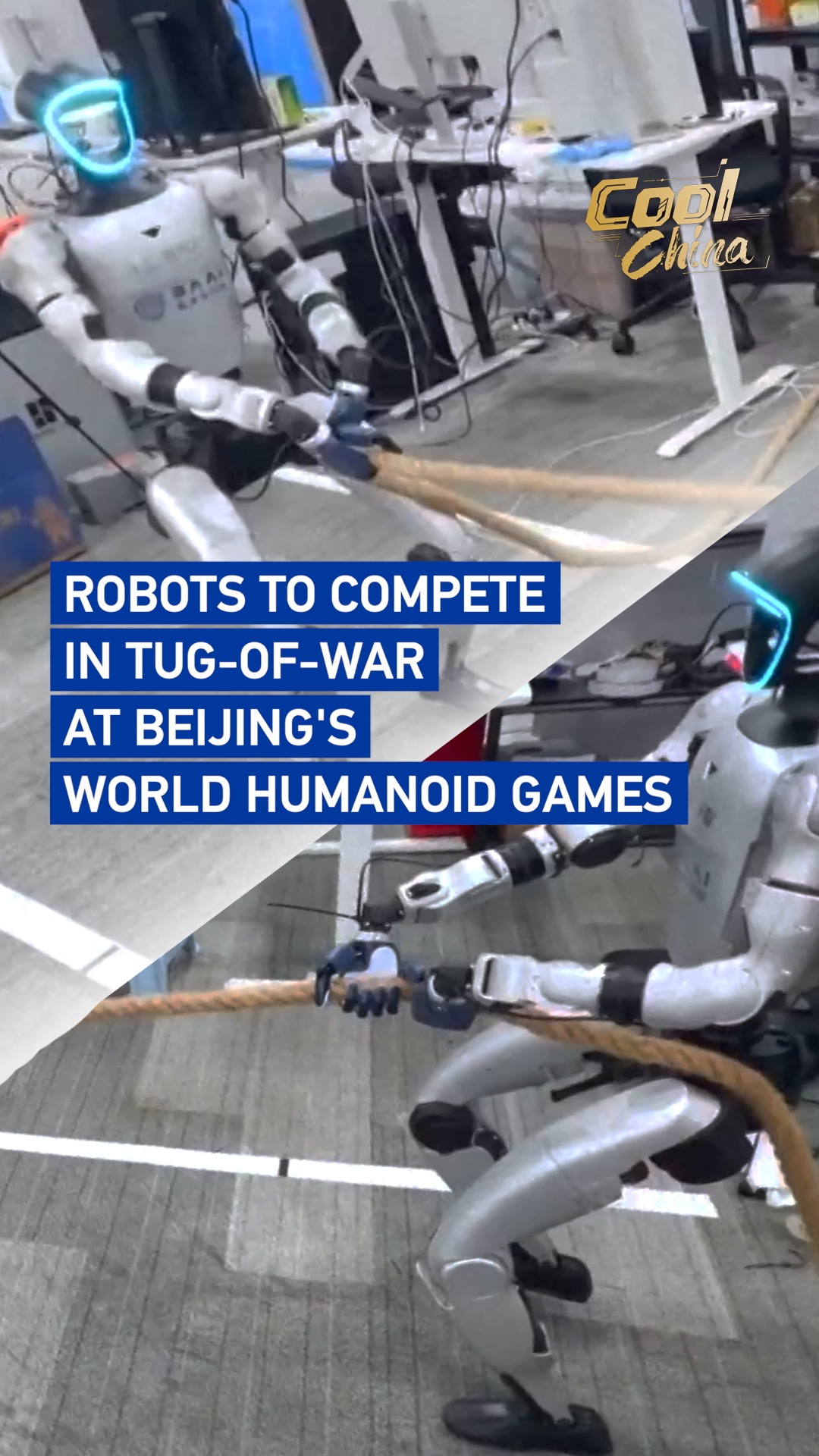 Robots to compete in tug-of-war at Beijing's World Humanoid Games
