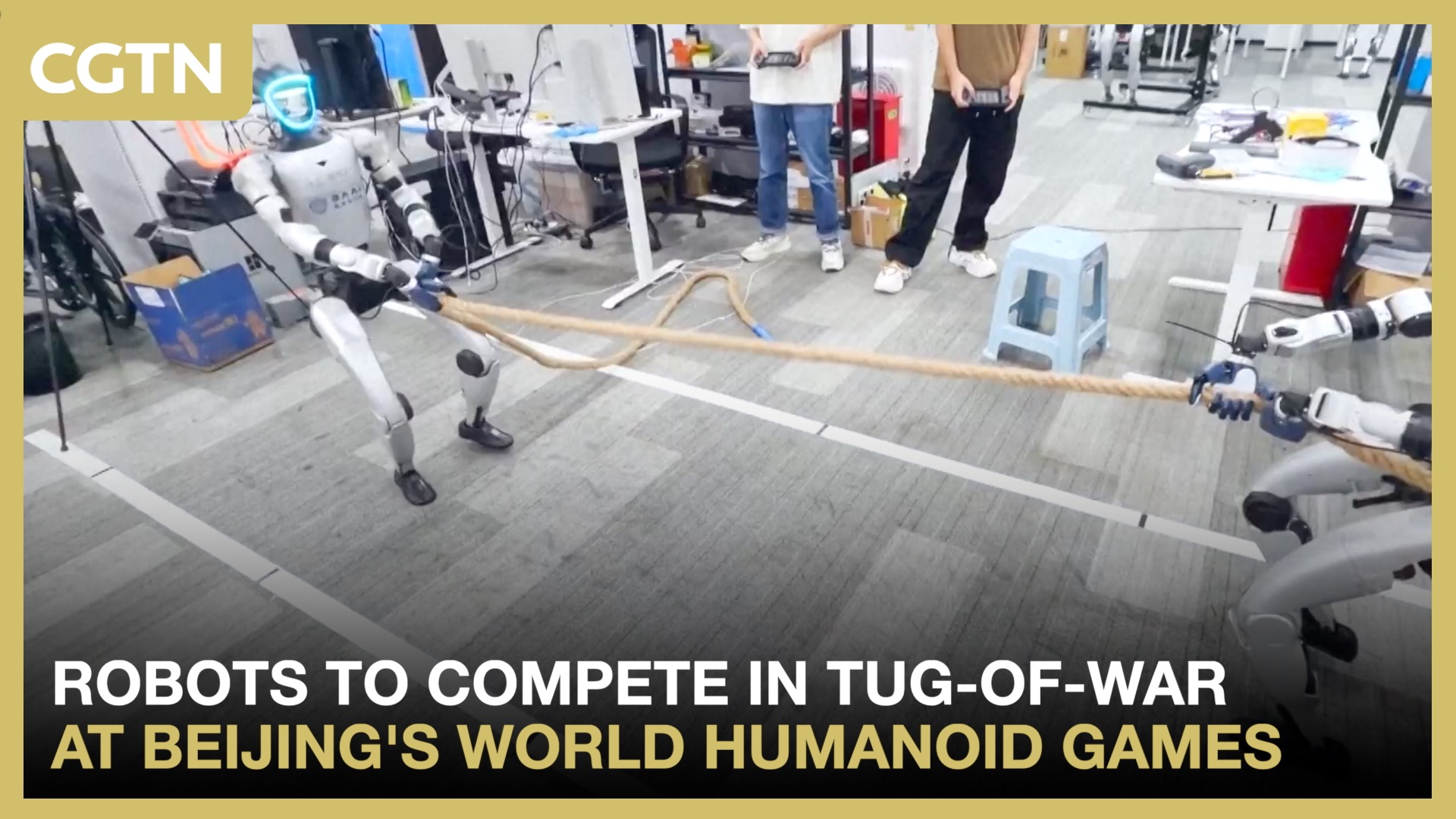Robots to compete in tug-of-war at Beijing's World Humanoid Games