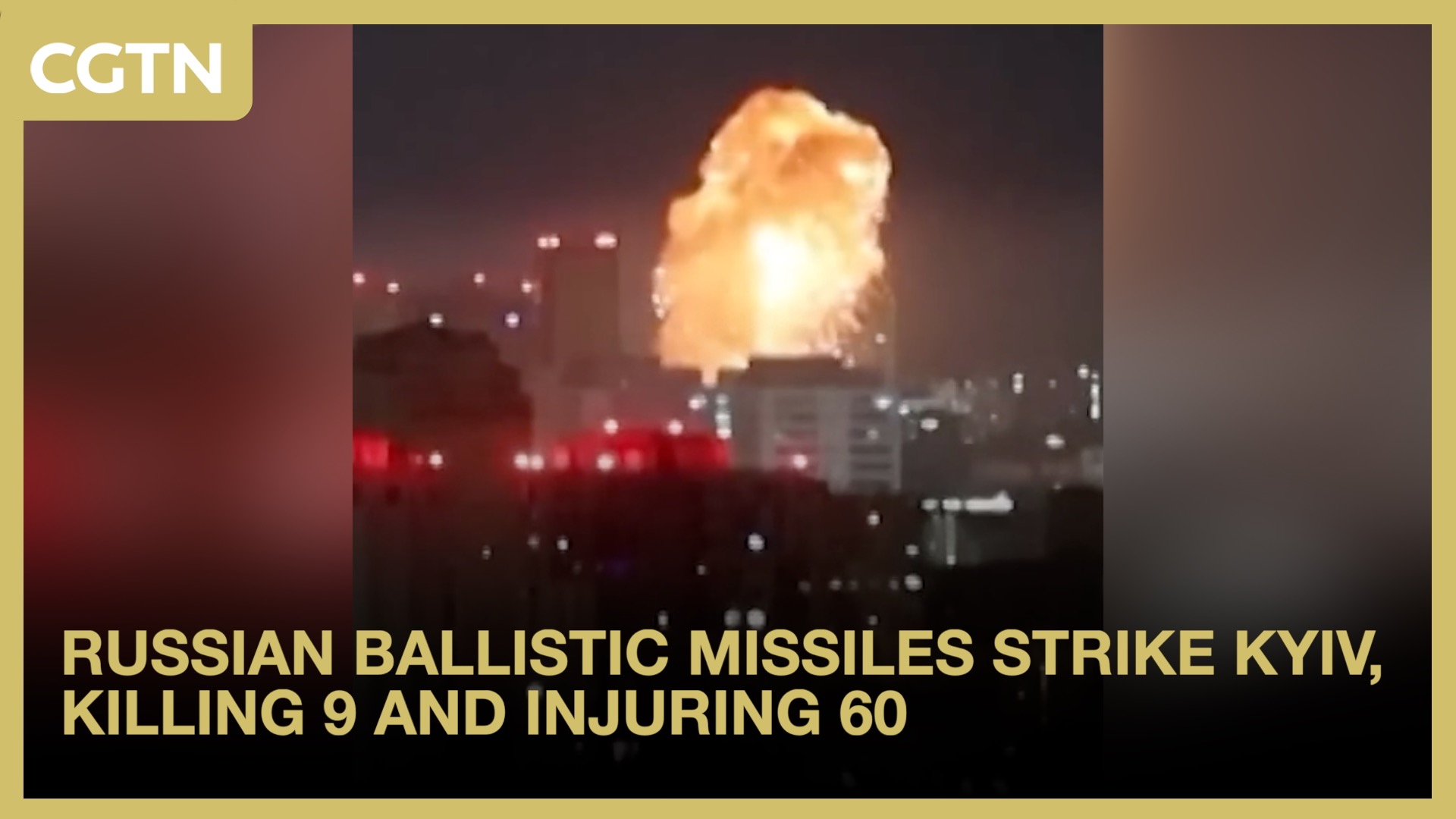 Russian ballistic missiles strike Kyiv, killing 9 and injuring 60