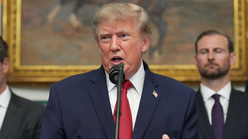 US President Donald Trump speaks during a meeting in the White House, Washington, DC, the United States, August 19, 2026. /VCG