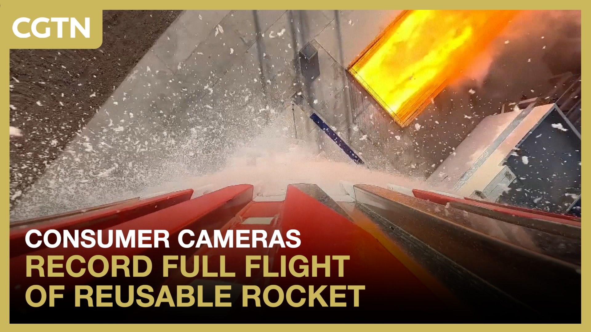 Consumer cameras record full flight of reusable rocket