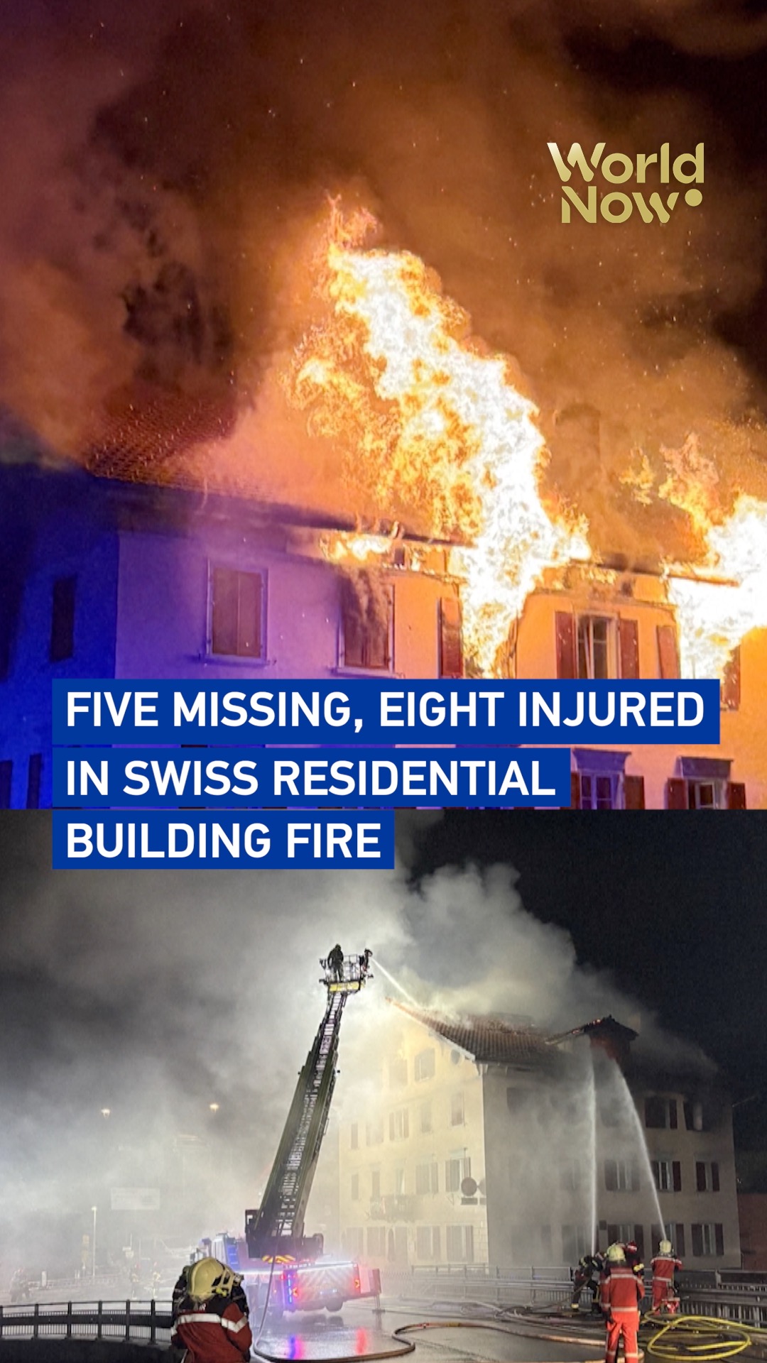 Five missing, eight injured in Swiss residential building fire