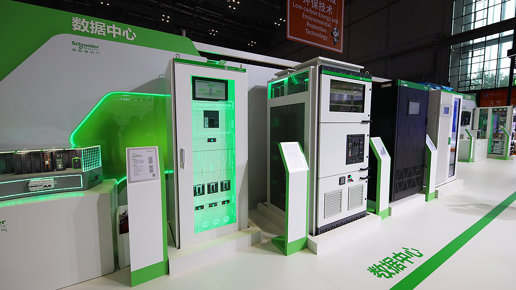 Schneider Electric's booth at the 8th China International Import Expo in Shanghai, east China, November 9, 2025. /VCG