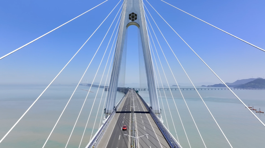 A view of the Zhoudai Bridge. /CGTN