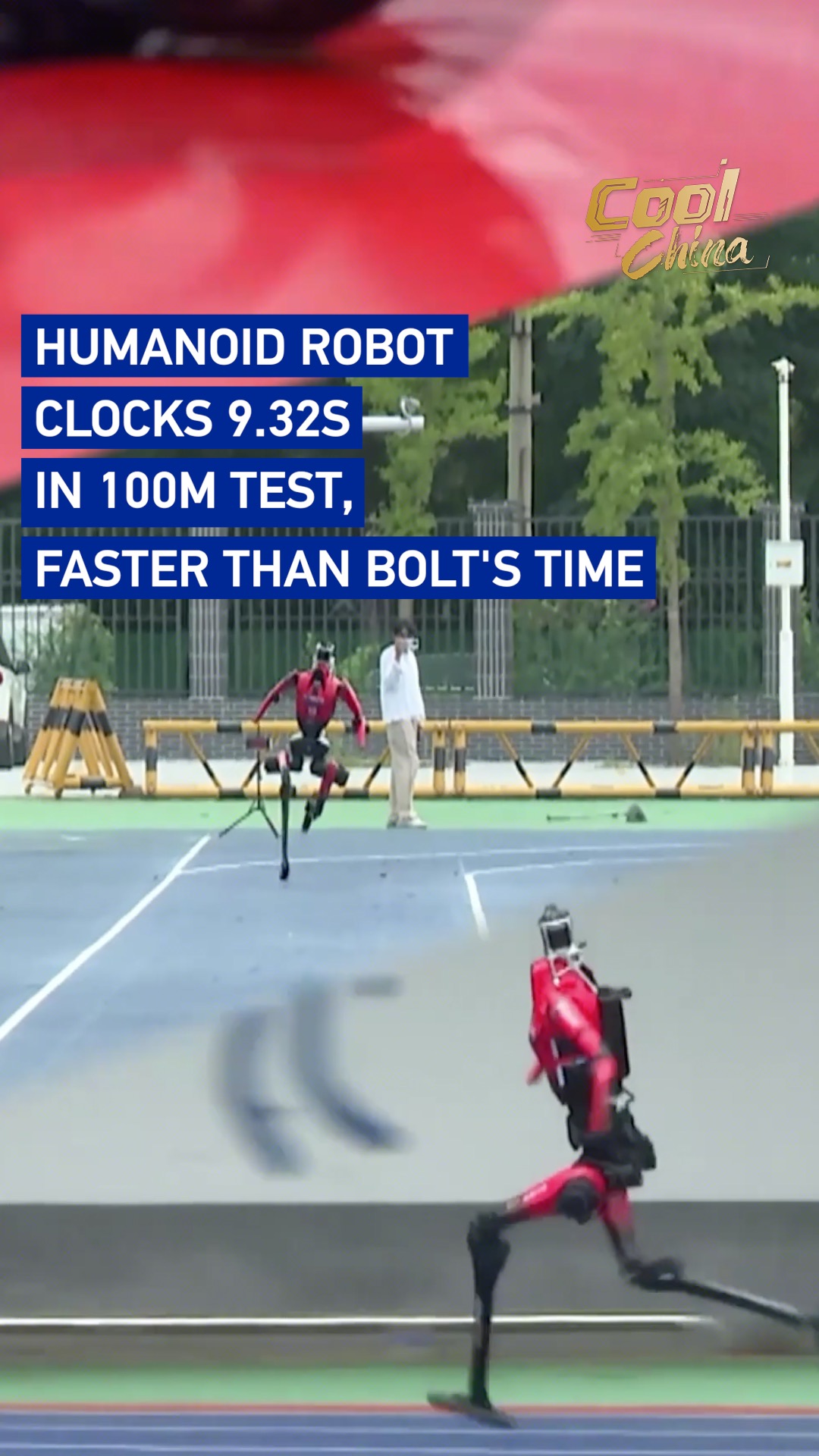 Humanoid robot clocks 9.32s in 100m test, faster than Bolt's time