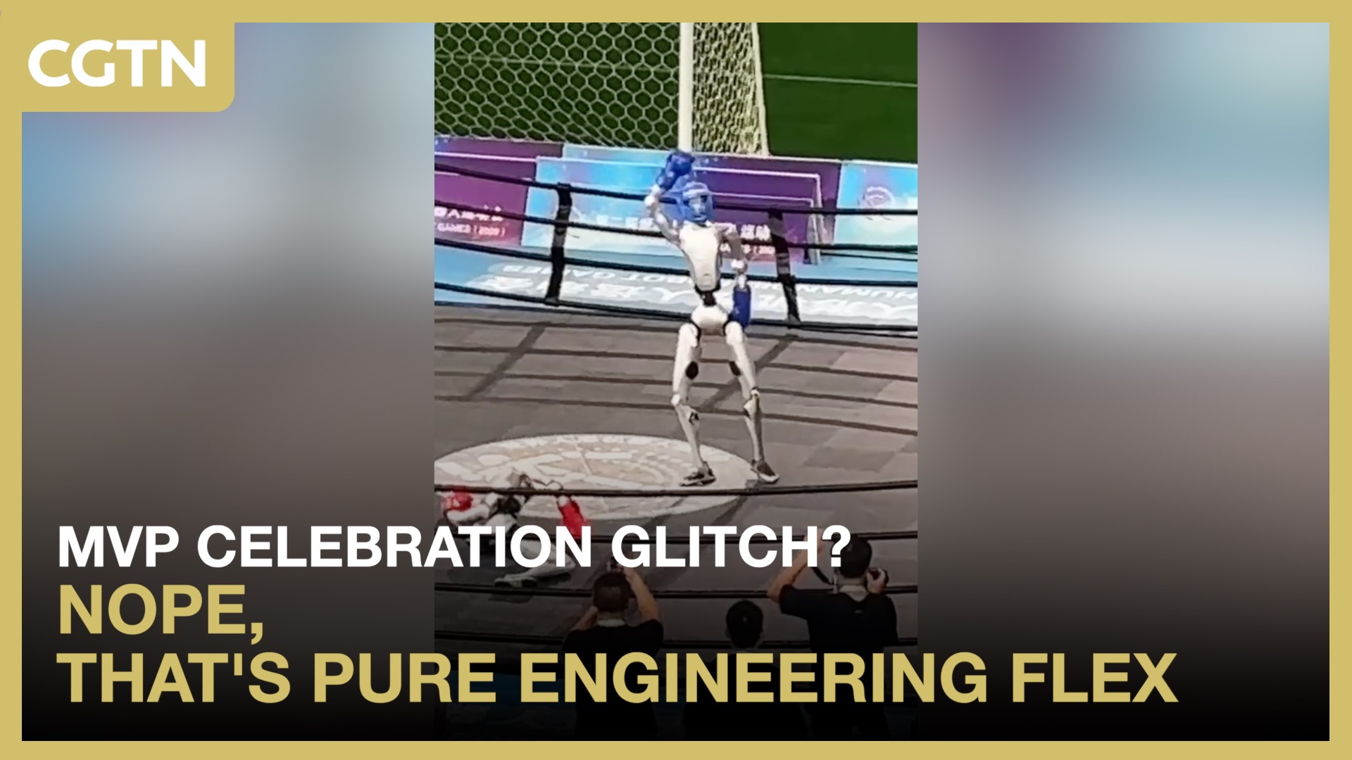 Knockout: Boxing robot's hilarious victory dance goes viral 