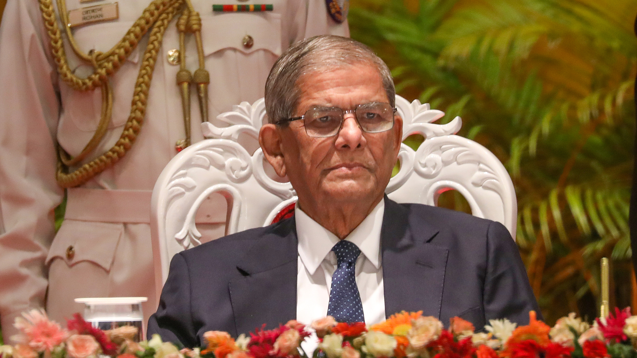 Newly sworn-in President of Bangladesh Mirza Fakhrul Islam Alamgir at the Bangabhaban presidential residence in Dhaka, Bangladesh, August 21, 2026. /VCG