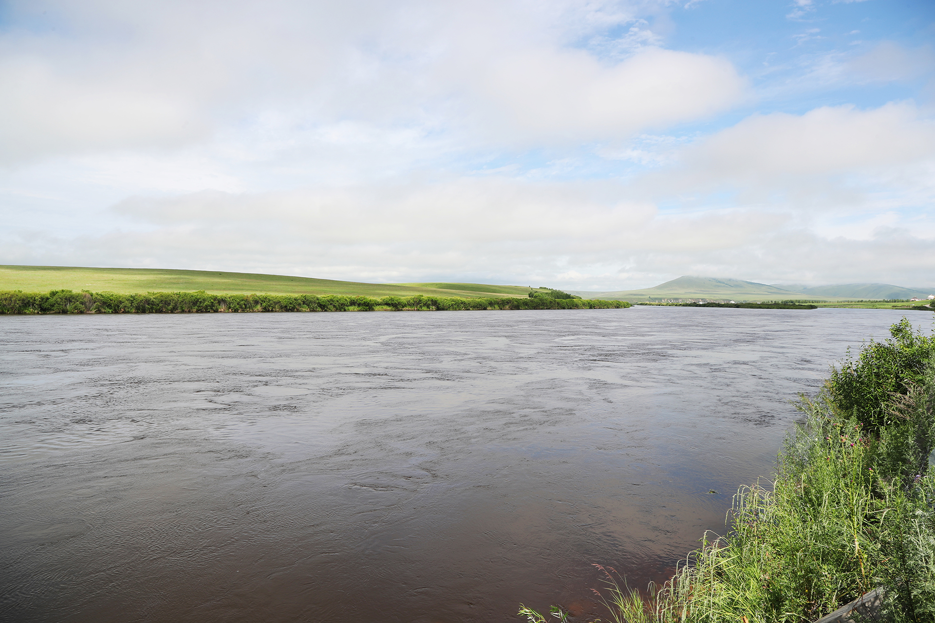 A view of the Ergun River from Hulunbuir, Inner Mongolia. /CGTN