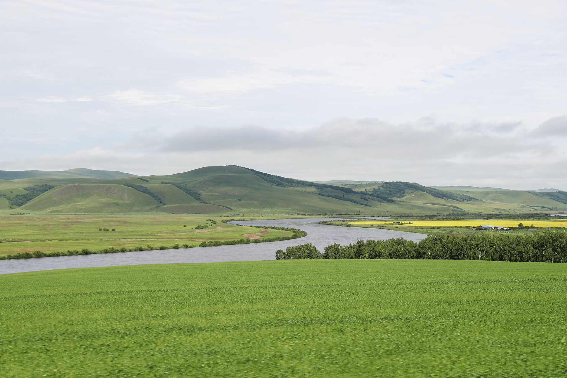 A view of the Ergun River from Hulunbuir, Inner Mongolia. /CGTN