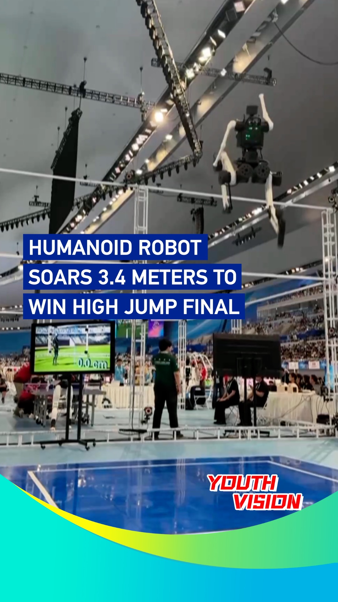 Humanoid robot soars 3.4 meters to win high jump final