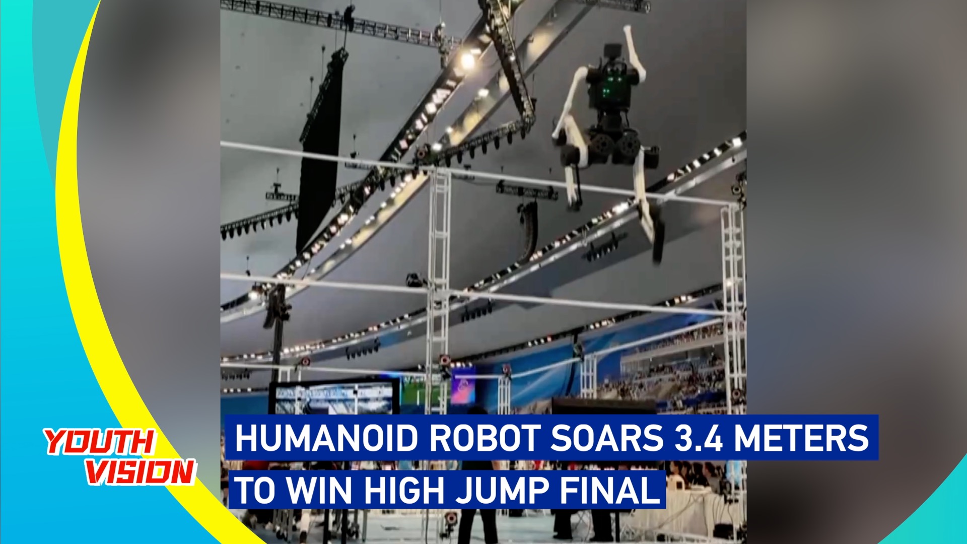 Humanoid robot soars 3.4 meters to win high jump final