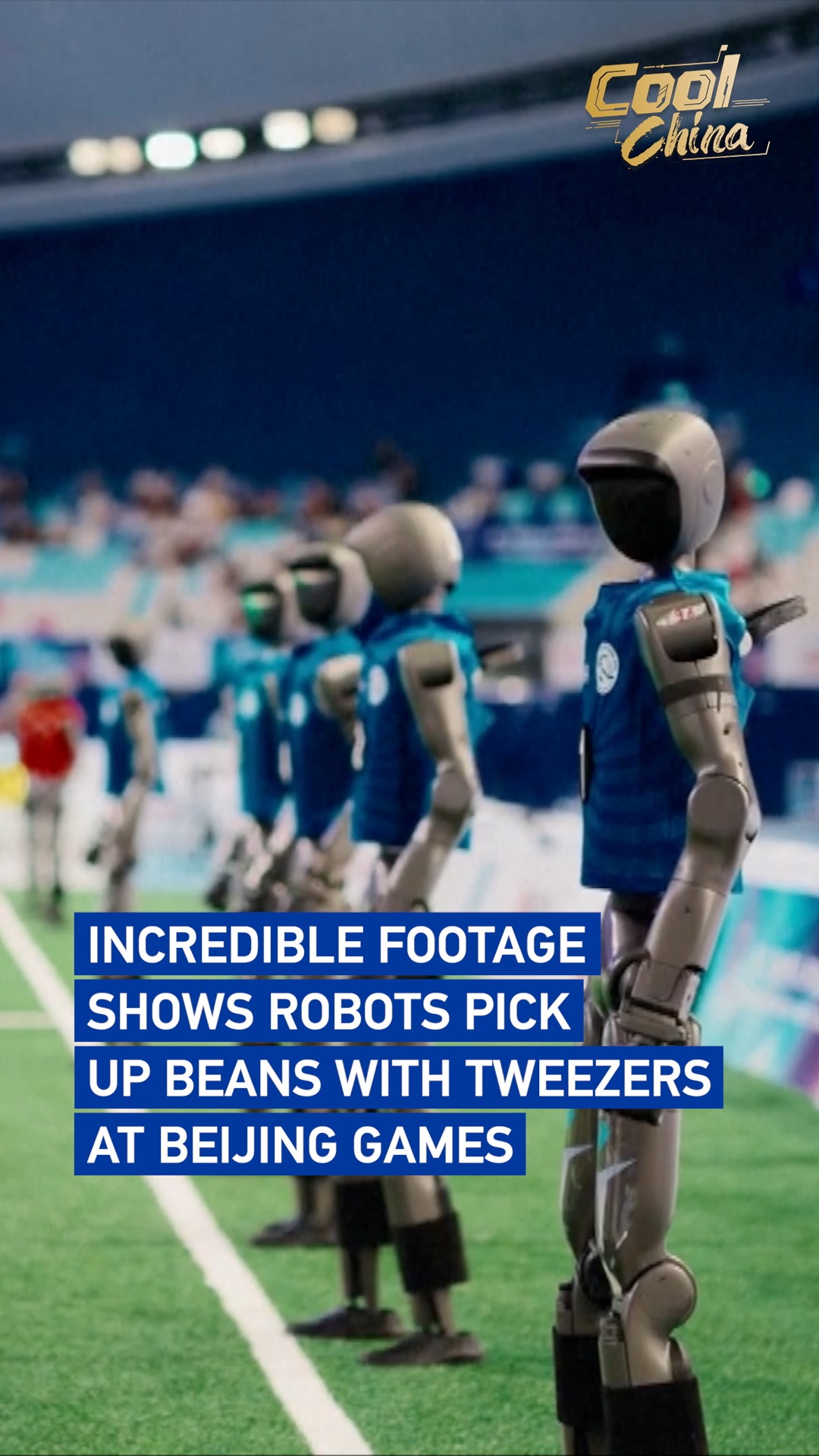 Incredible footage shows robots pick up beans with tweezers at Beijing games