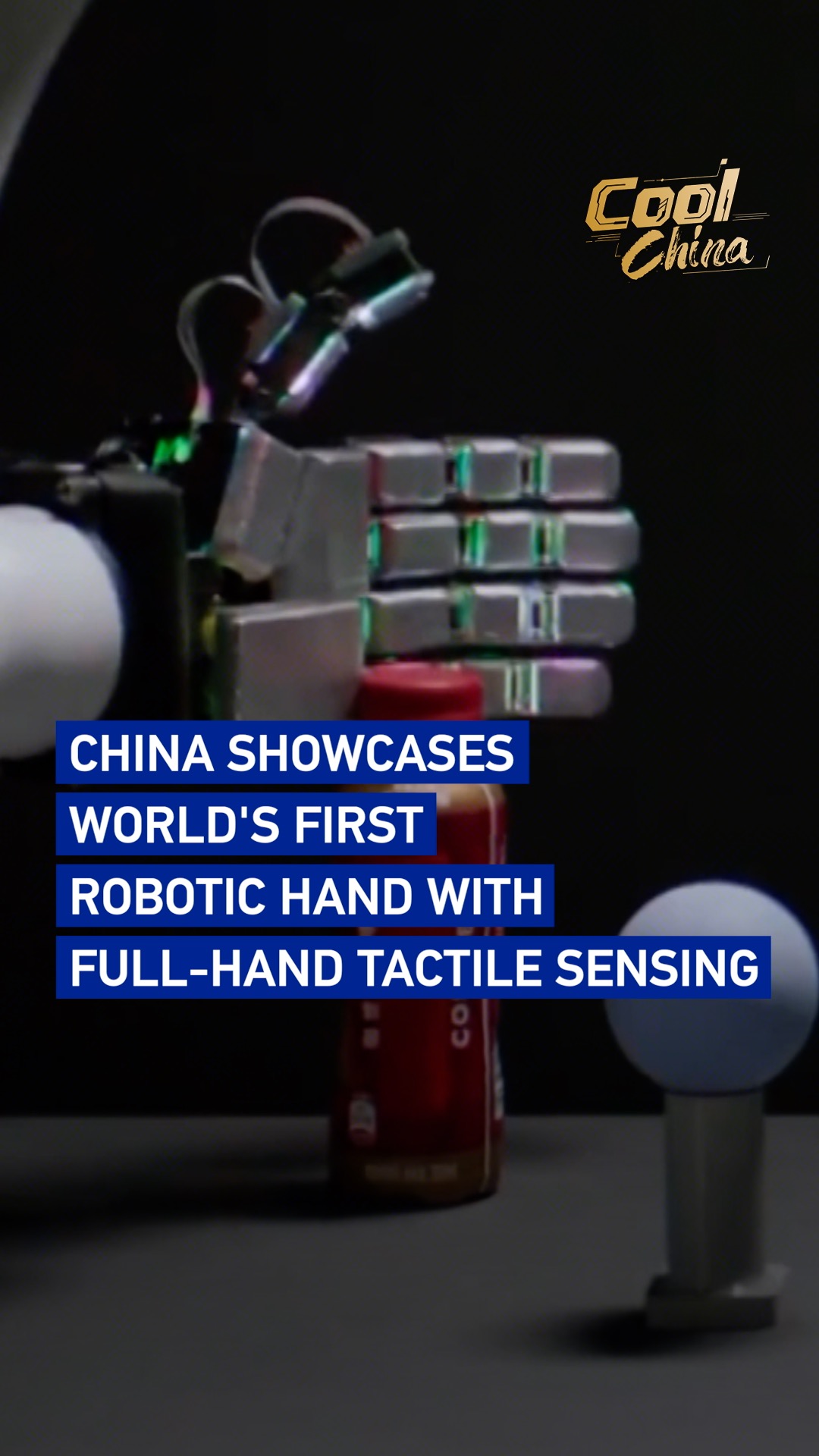 China debuts world's 1st robotic hand with full-hand tactile sensing