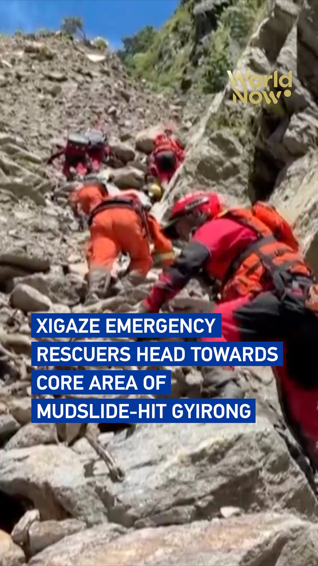Xigaze rescuers head towards core area of mudslide-hit Gyirong
