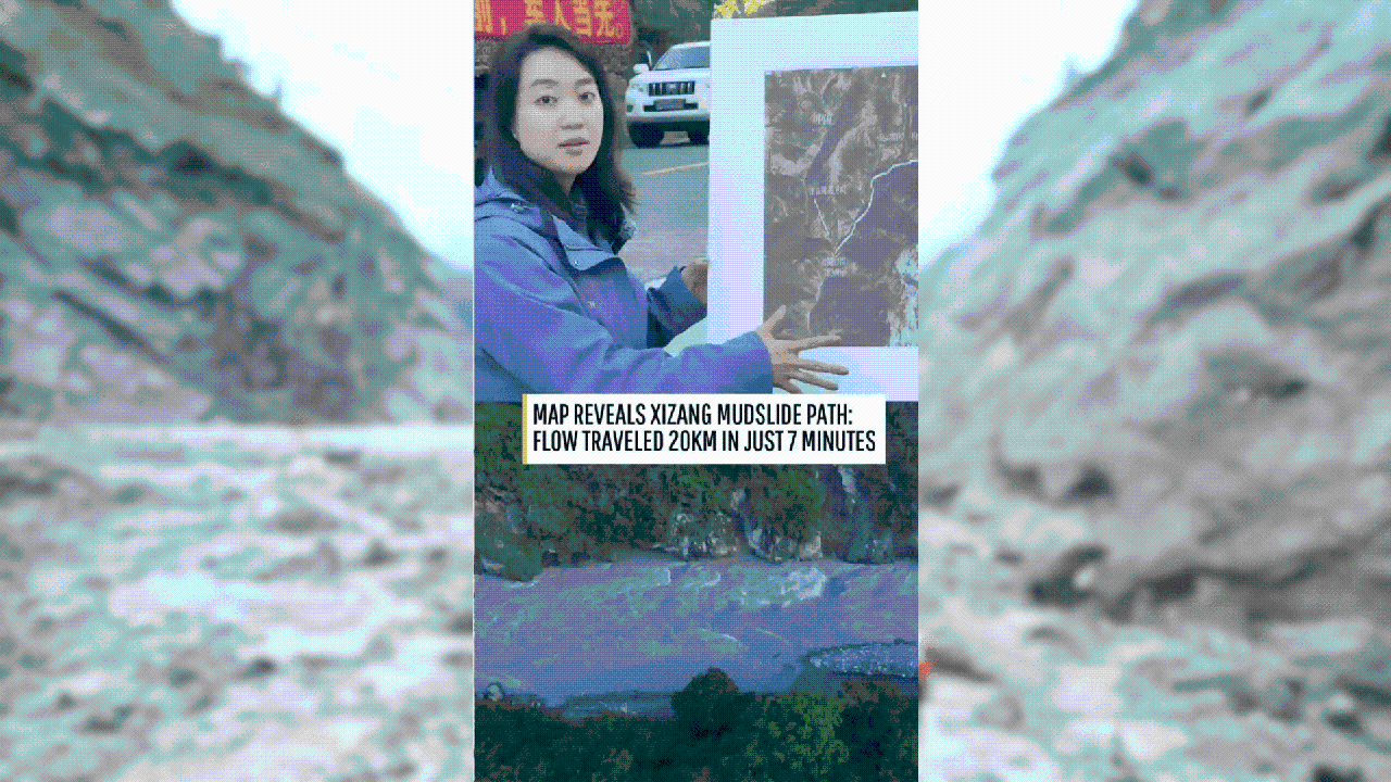 Map reveals Nepal mudslide's deadly path: 20km swallowed in 7 minutes