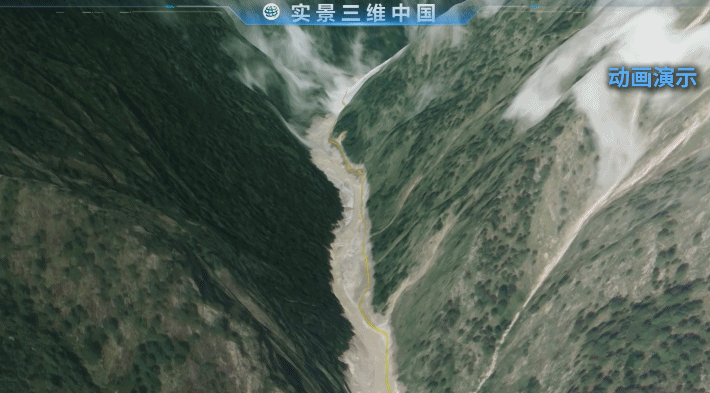 Animation shows the G216 national highway. /CMG