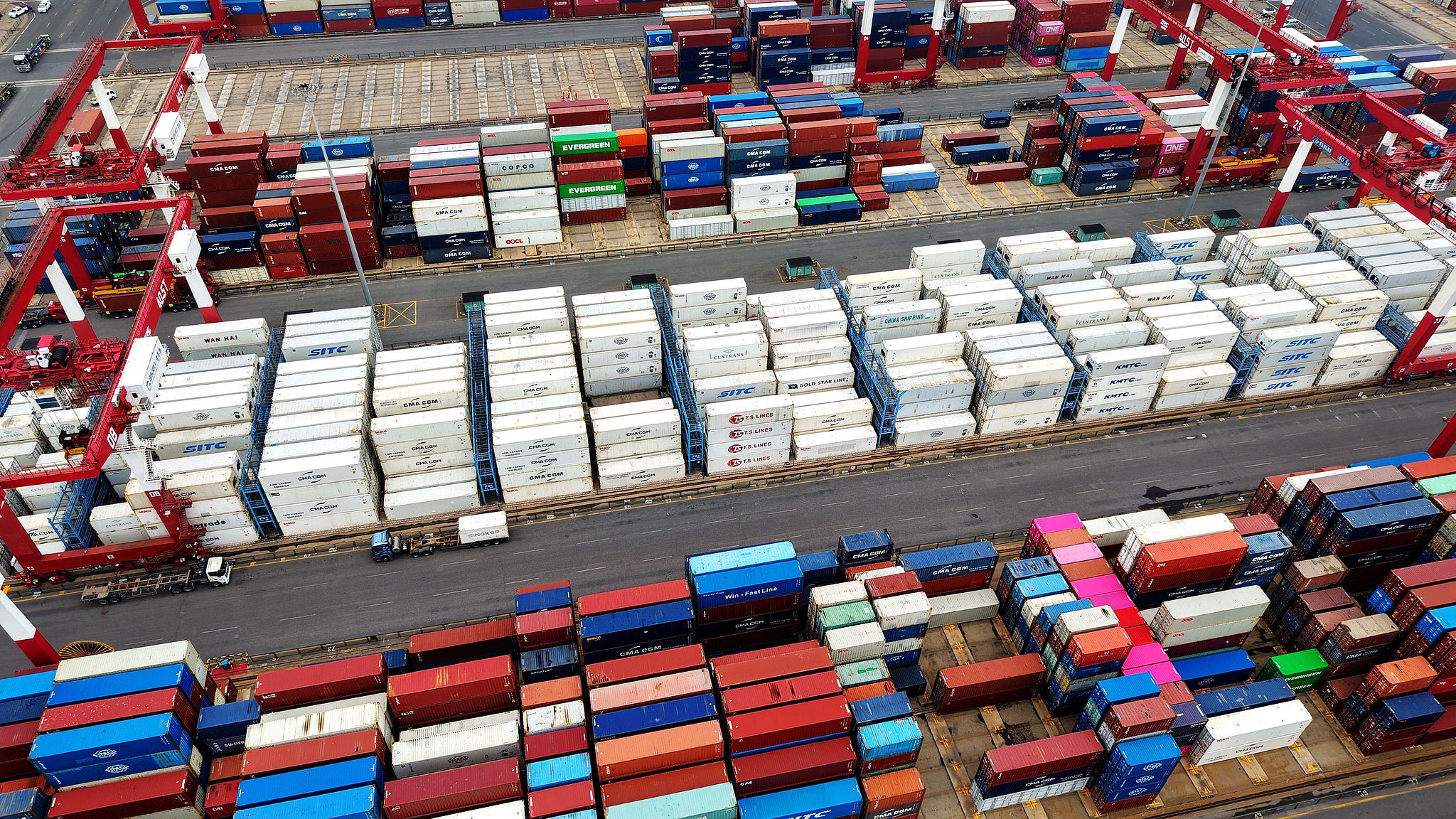 Aerial view of Qingdao Port in ShanDong Province on August 30, 2026. /VCG