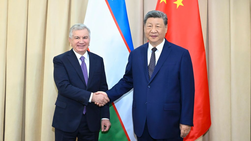 Chinese President Xi Jinping meets Uzbek president in Bishkek