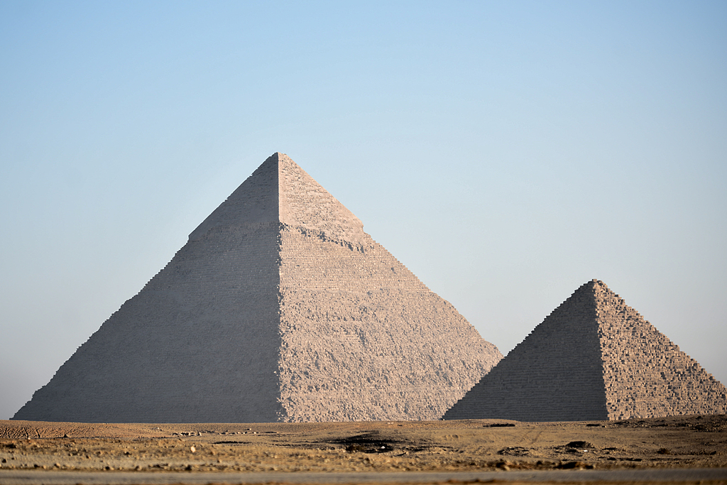 A view of the pyramids, symbols of Egypt's ancient civilization, in Giza, Egypt, December 14, 2024. /VCG