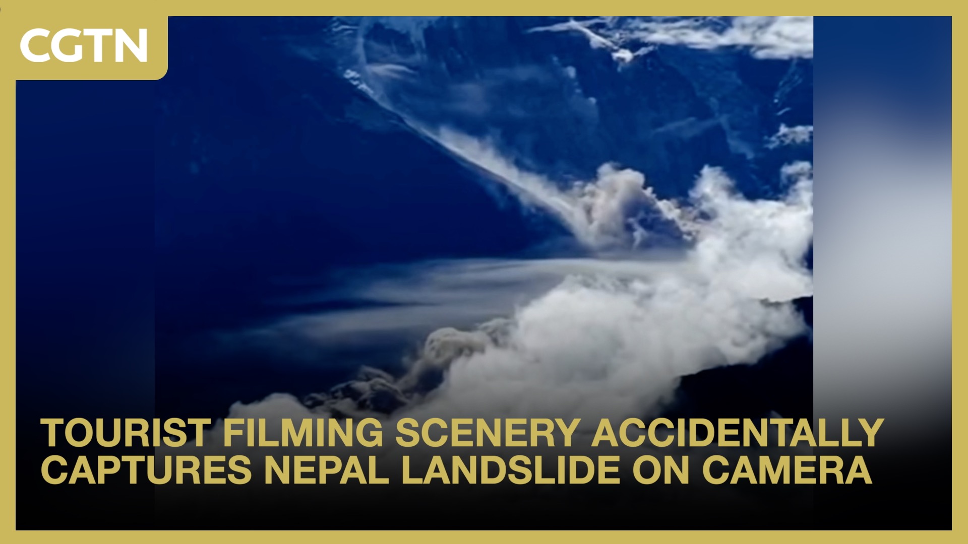 Tourist filming scenery accidentally captures Nepal landslide on camera