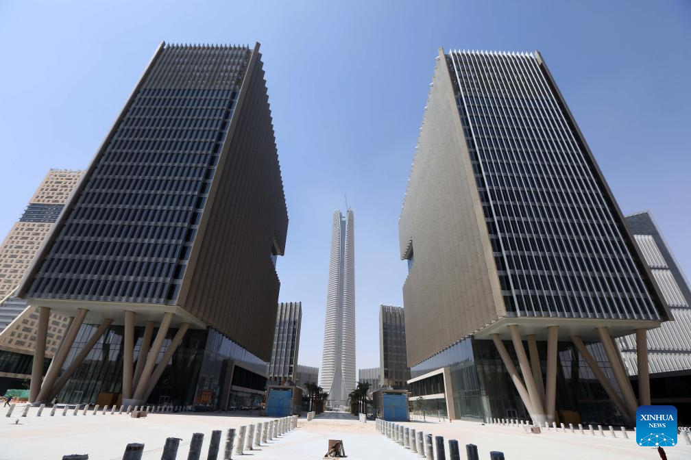 A profile photo of the Central Business District (CBD) project, constructed by China State Construction Engineering Corporation, in the new administrative capital, east of Cairo, Egypt, September 11, 2023. /Xinhua
