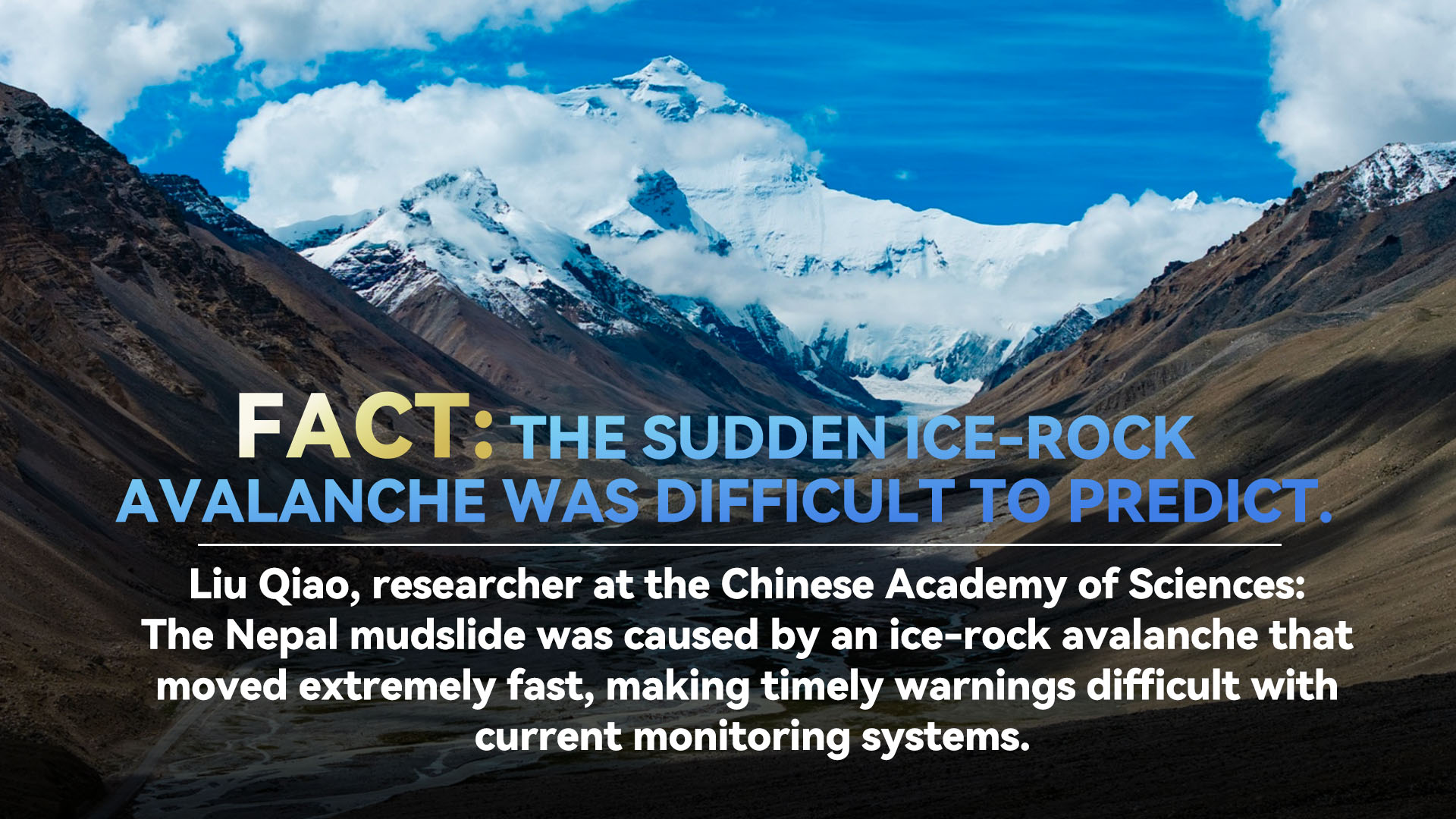 Setting the record straight: Facts and science behind the Nepal mudslide