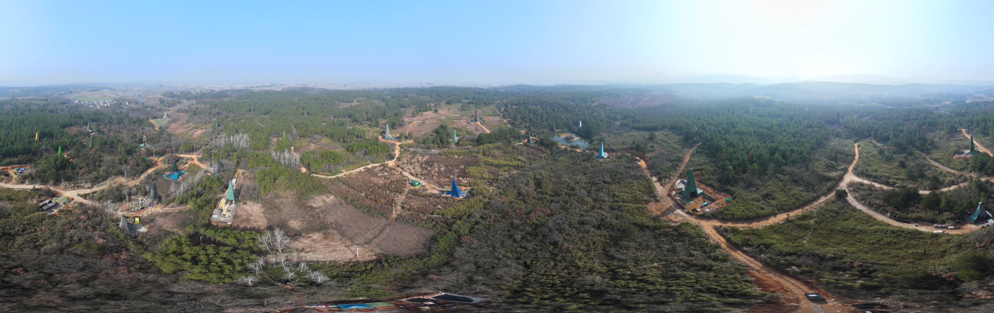 An aerial view of the Chating copper-gold deposit in June 2026, Anhui Province, east China. /China's Ministry of Natural Resources (MNR)